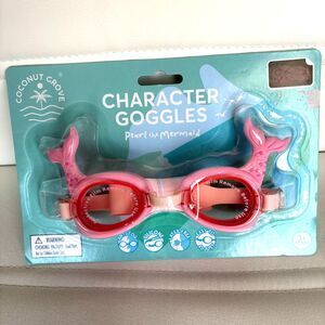 Coconut Grove PEARL THE MERMAID Character Girl's 3+years Anti Fog Swim Goggles